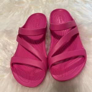 Crocs Pink Slide Sandals